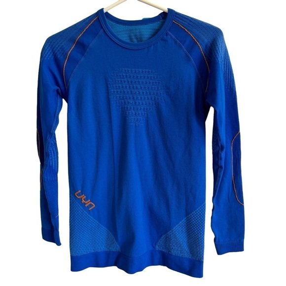 NWT UYN Evolutyon Base Layer Long Sleeve Shirt, Lapis Blue/Orange, Size L/XL - Picture 5 of 12
